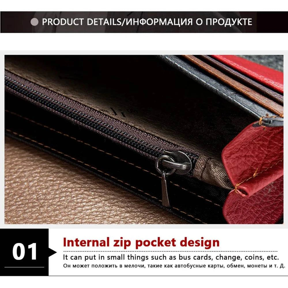 Fashionable Women’s Colorful Leather Wallet Clutch Card Holder - VacationGrabs