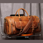 Crazy Horse Leather Duffle – Large Capacity Travel Weekender - VacationGrabs