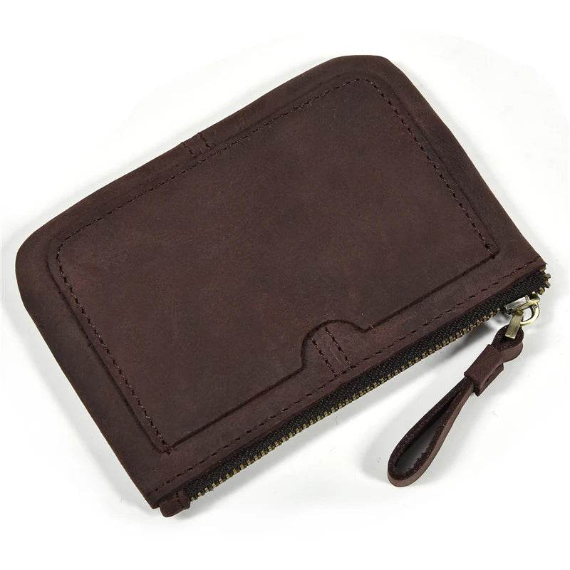Men’s Leather Phone Pouch Handbag Mobile Wallet with Wrist Strap - VacationGrabs
