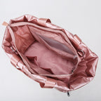 Metallic Puffer Tote