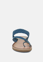 Isidora Braided Leather Flat Sandal