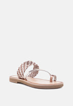 Isidora Braided Leather Flat Sandal