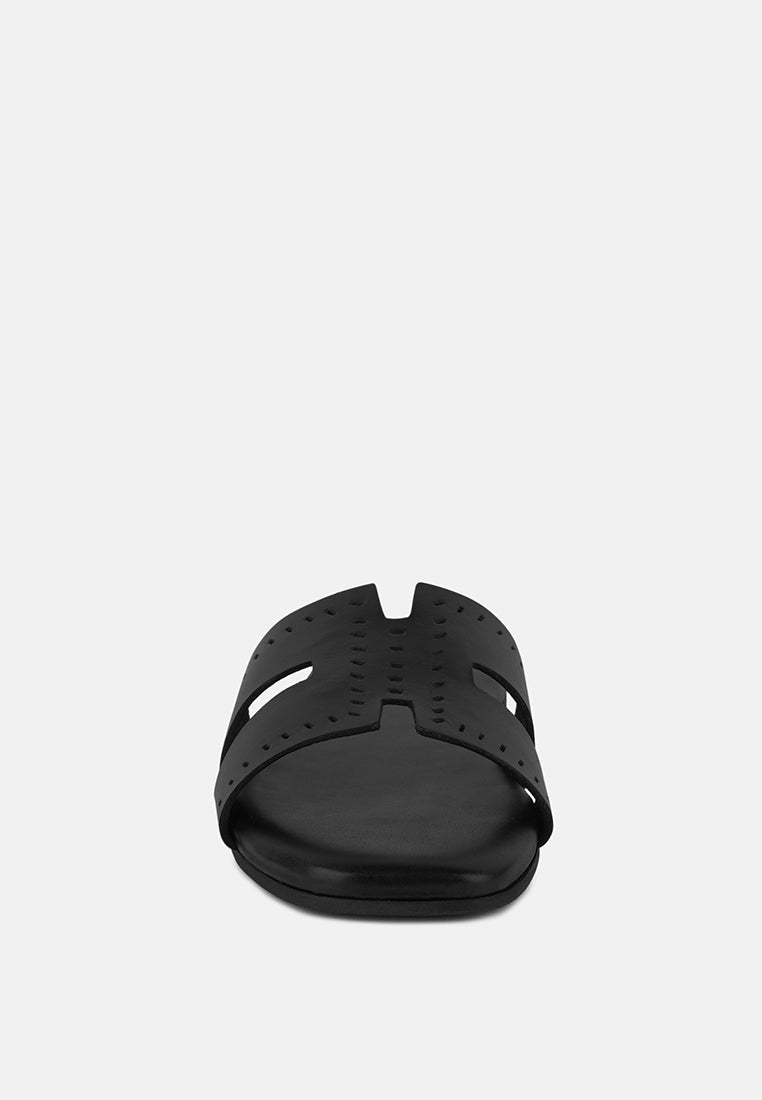 Ivanka Cut Out Slip On Sandals