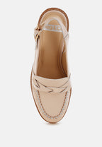 Jemykin Genuine Leather Loafer Sandals