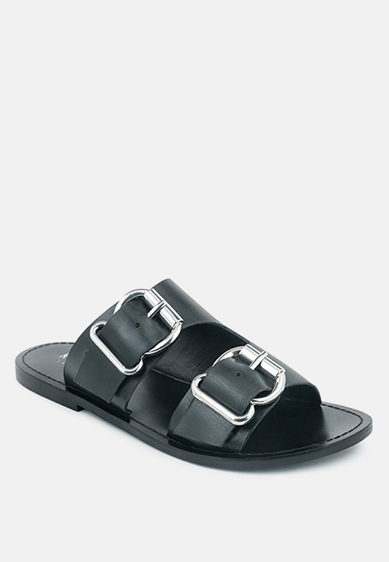 Kelly Flat Sandal With Buckle Straps