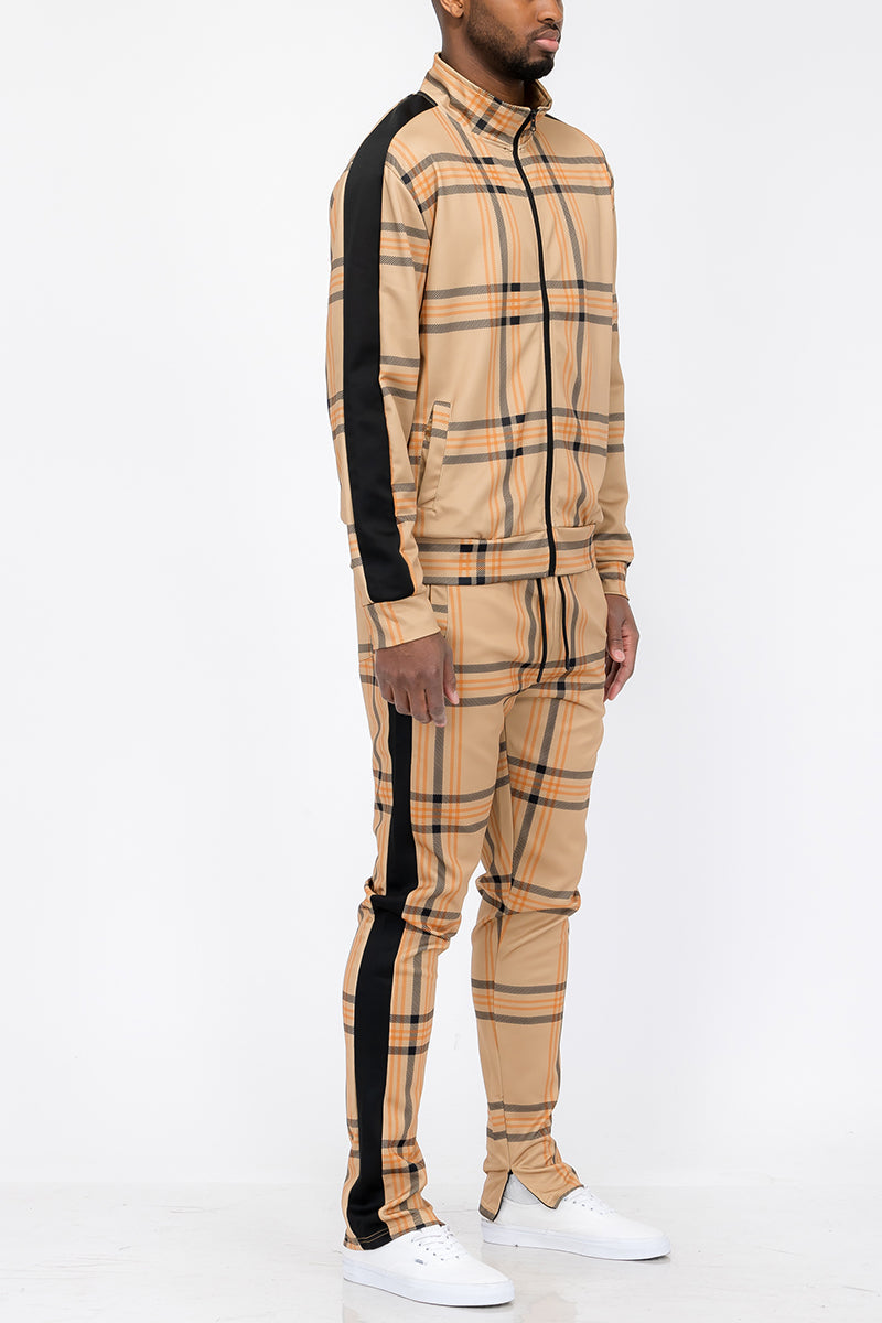 Plaid Out Track Set – Full Zip Jacket & Jogger Bottoms