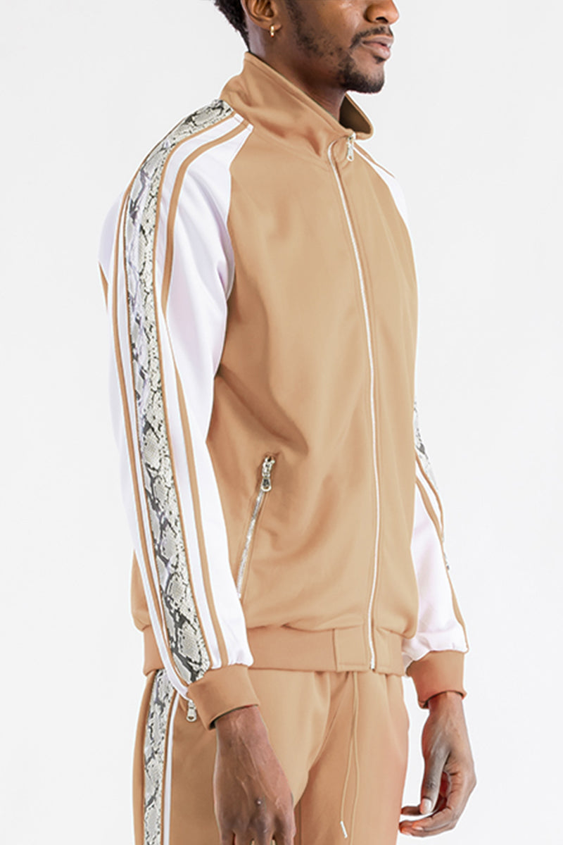 Snake Detail Side Track Jacket – Full Zip