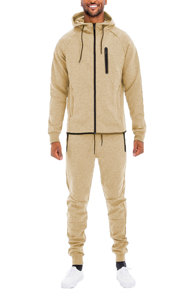 Solid Tech Sweat Set with Hoodie & Joggers