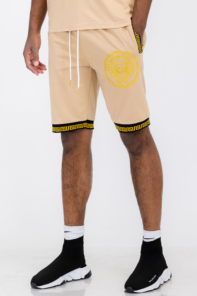 Lion Head Graphic Shorts – Above the Knee