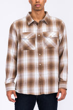 Men's Brushed Flannel Shirt – Cotton Blend