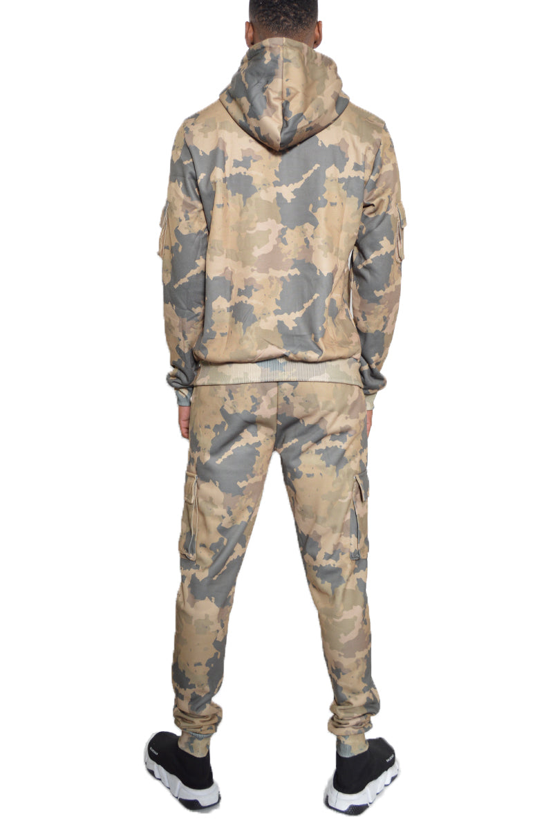 Men's Camo Pullover Hoodie Set