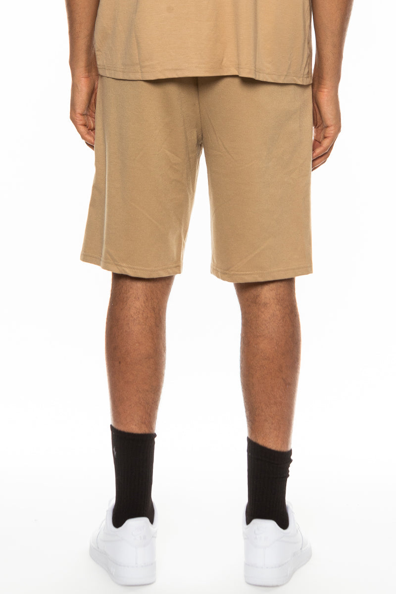 Checkered Detail Shorts – Cotton Blend