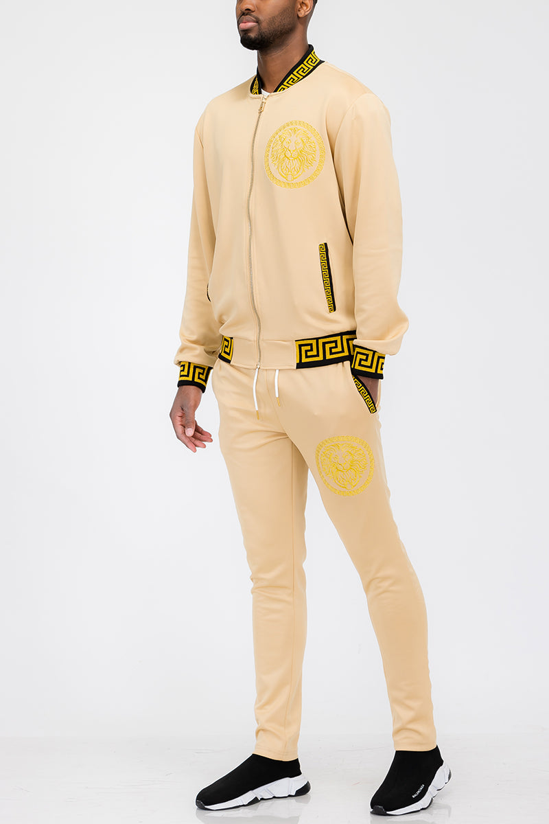 Lion Head Track Set – Full Zip Jacket & Elastic Waist Pants
