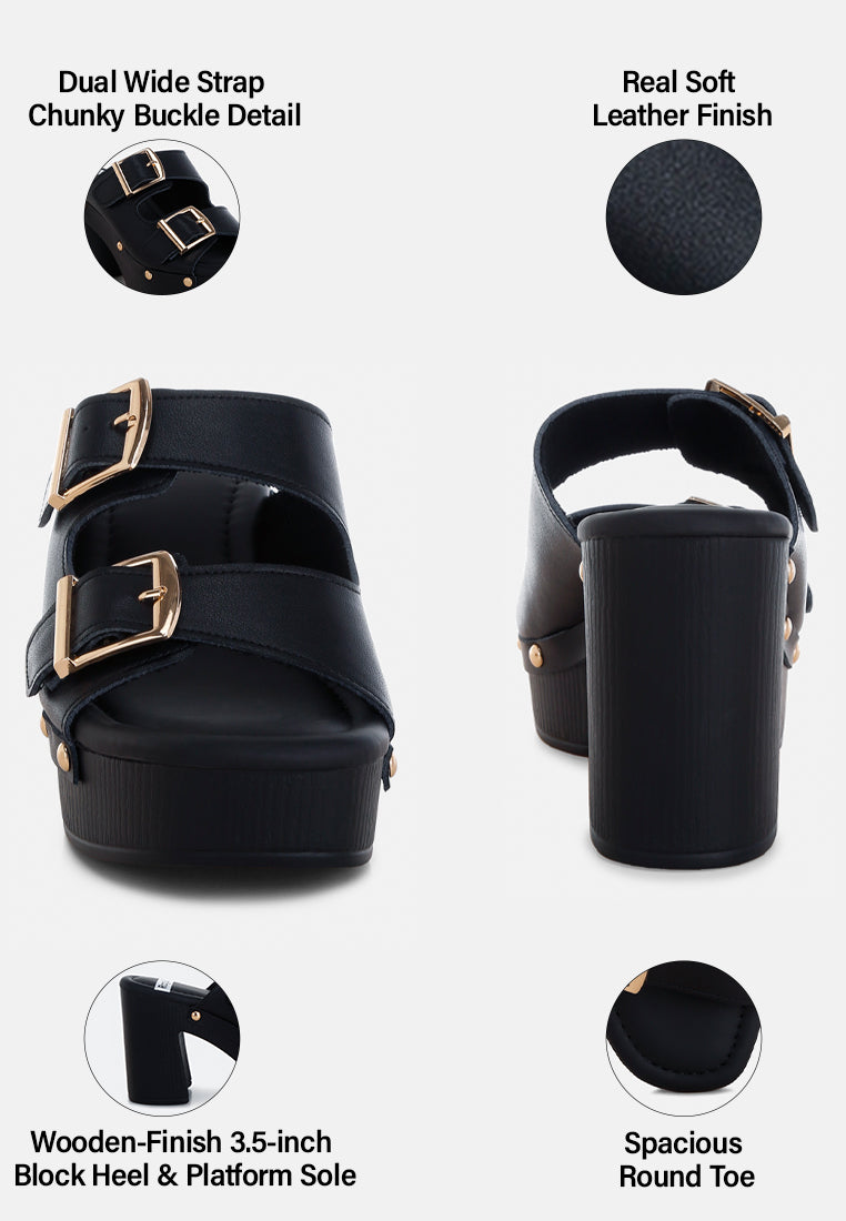 Kenna Dual Buckle Strap Sandals