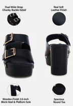 Kenna Dual Buckle Strap Sandals