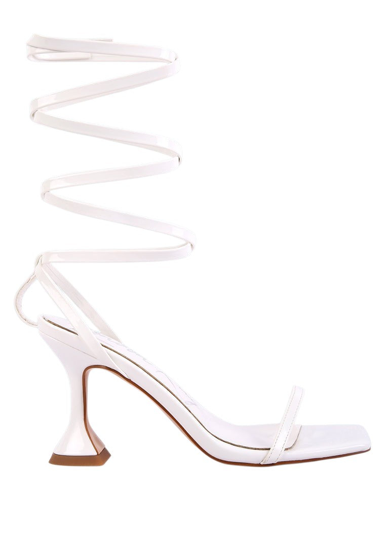 Lewk Strappy Tie Up Spool Heel Sandals