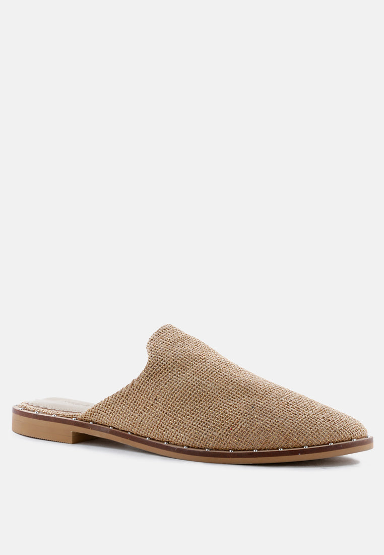 Lia Handcrafted Canvas Mules