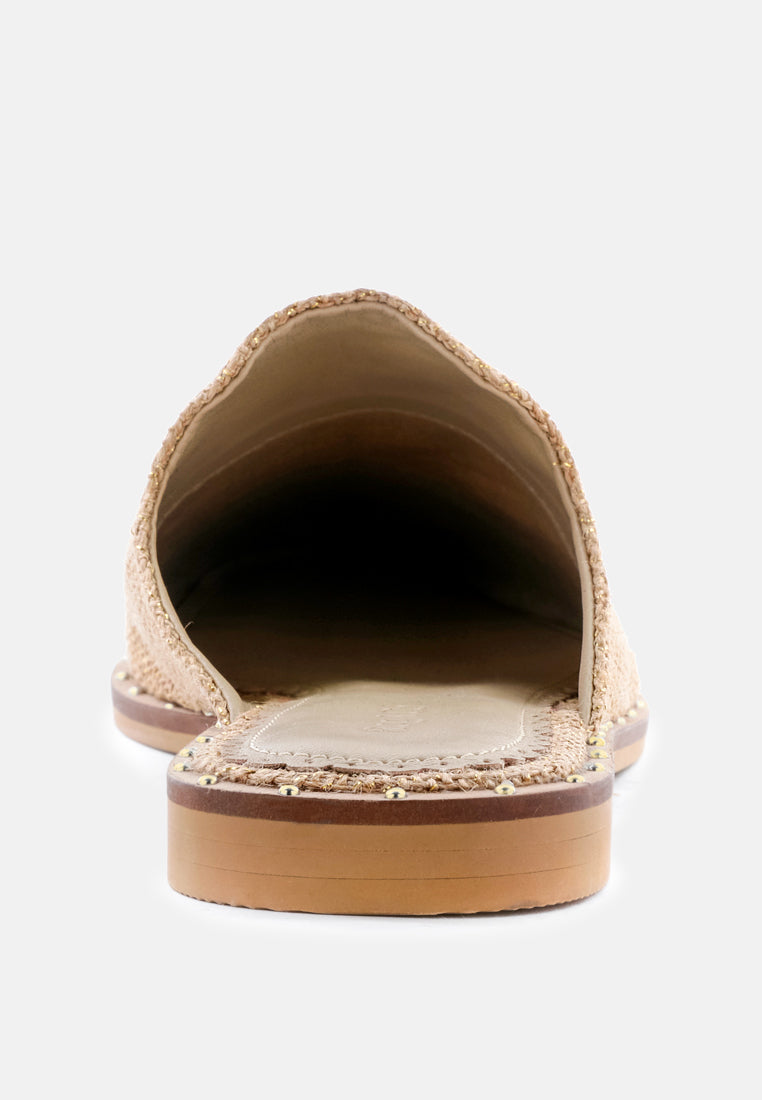 Lia Handcrafted Canvas Mules