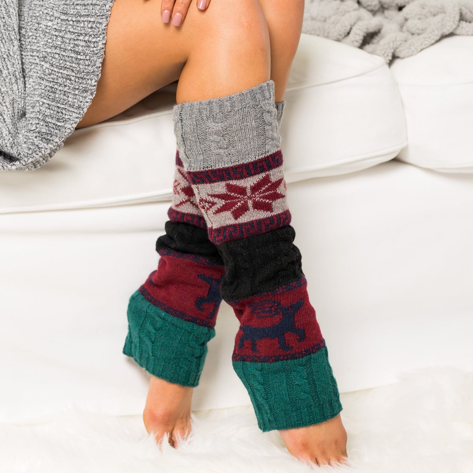 Nordic Snowflake Leg Warmer