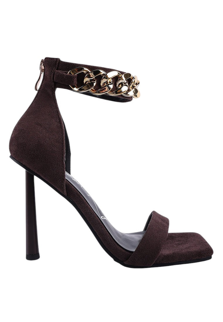 Last Sip Micro Suede High Heel Sandals