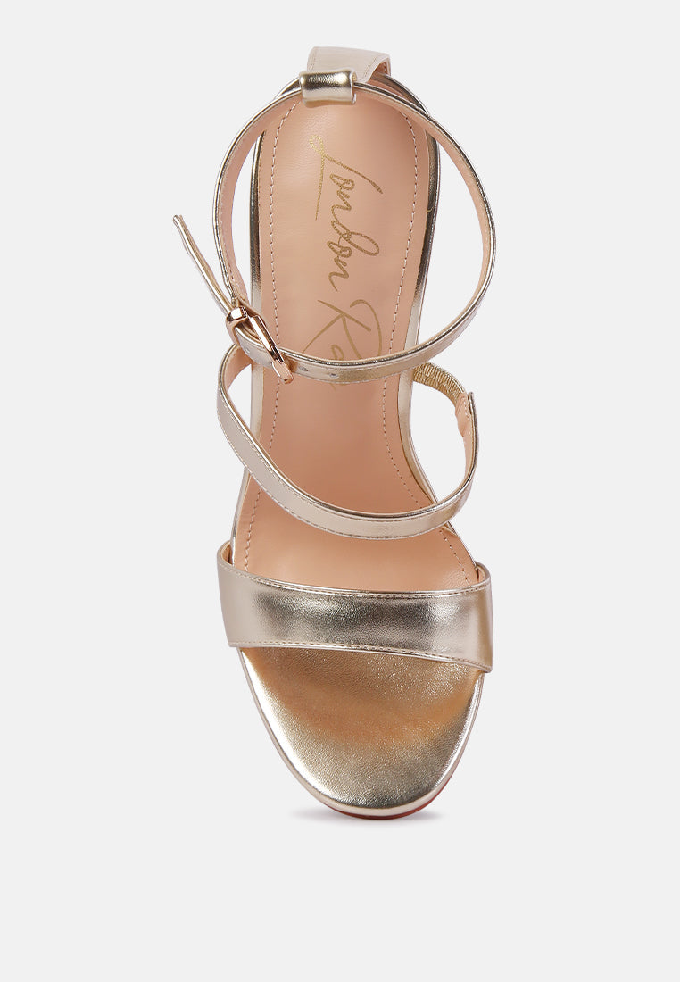 Lawsuit Rhinestone Ball Heel Satin Sandals