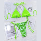 Leopard Halter Neck Bikini Set - VacationGrabs