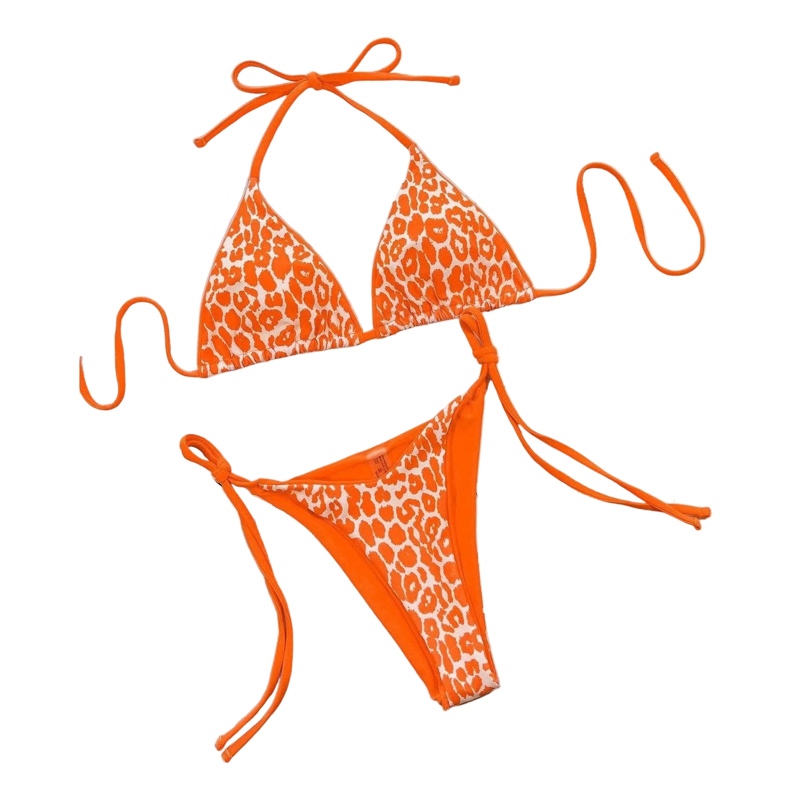 Leopard Halter Neck Bikini Set - VacationGrabs