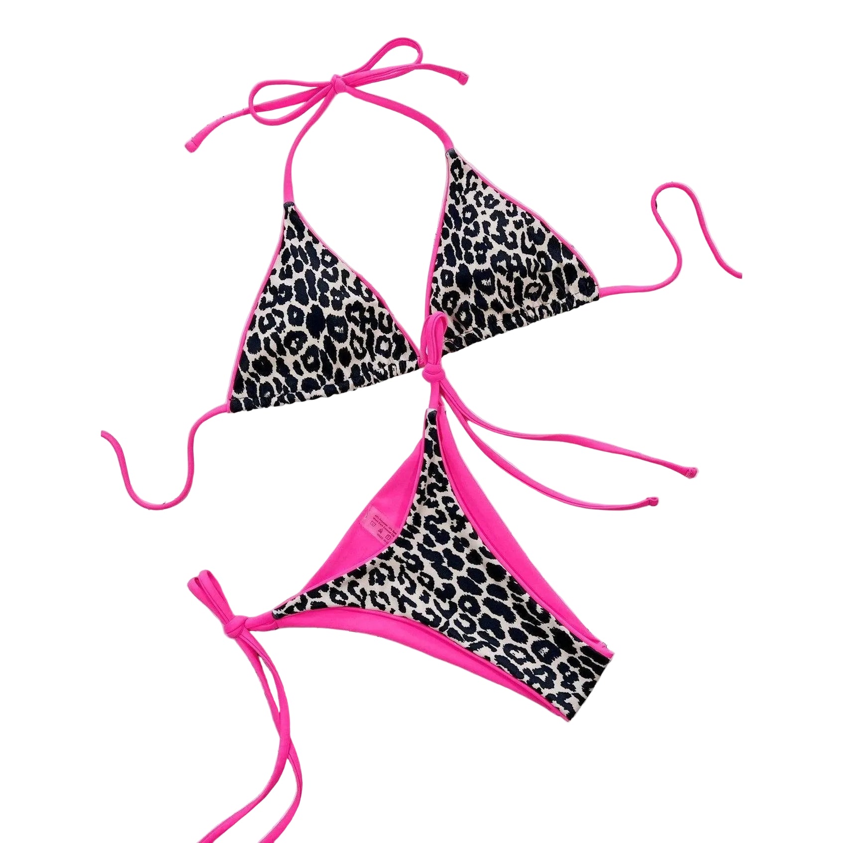 Leopard Halter Neck Bikini Set - VacationGrabs