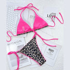 Leopard Halter Neck Bikini Set - VacationGrabs