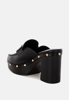Lyrac Recycled Leather Platform Clogs