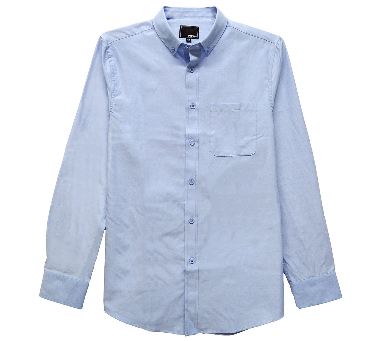 Classic Long Sleeve Button-Down Shirt with Chest Pocket