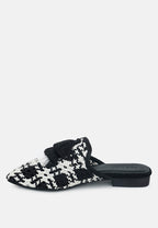 Mariana Woven Flat Mules With Tassels