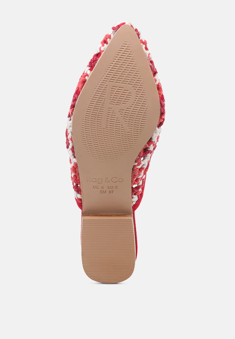 Mariana Woven Flat Mules With Tassels