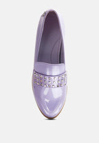 Meanbabe Semicasual Stud Detail Patent Loafers