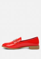 Meanbabe Semicasual Stud Detail Patent Loafers