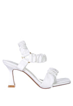 Merker Ruched Spool Heel Casual Sandals