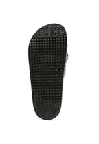 Miami Shot Bling Chain Strap Woven Slip On Flats