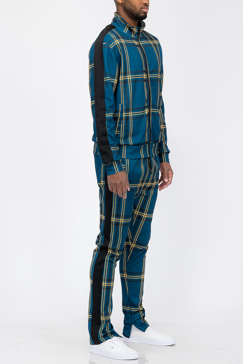 Plaid Out Track Set – Full Zip Jacket & Jogger Bottoms