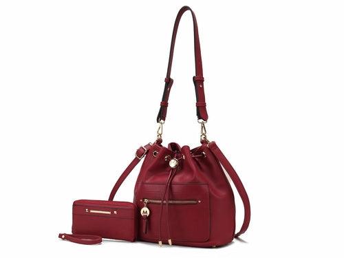 Wallets, Handbags & Accessories Larissa Vegan Leather Women’s Bucket Bag with Wallet