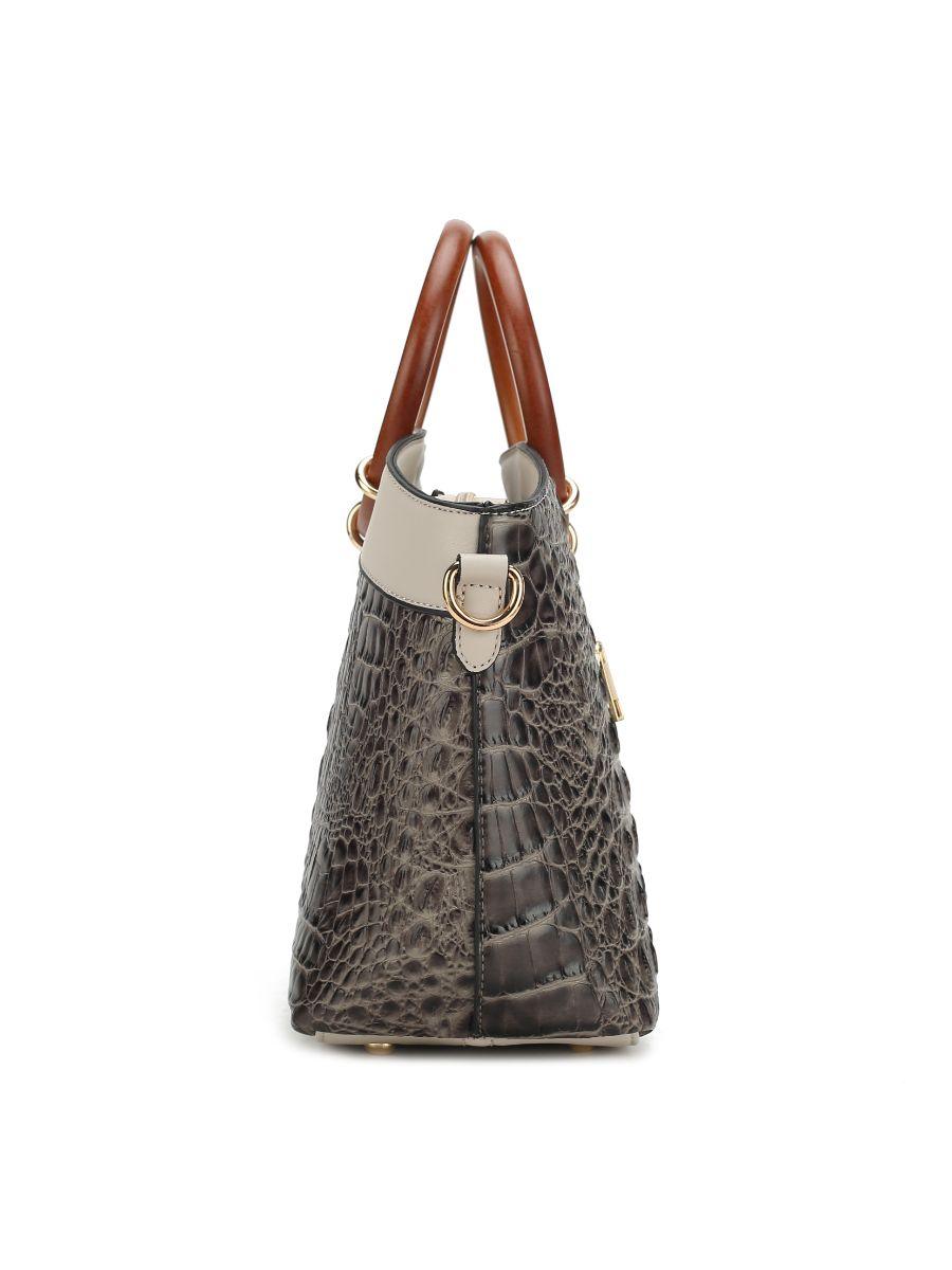 Wallets, Handbags & Accessories Phoebe Faux Crocodile-Embossed Vegan Leather Women’s Tote with