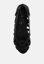 Moira Woven Peep Toe Flats