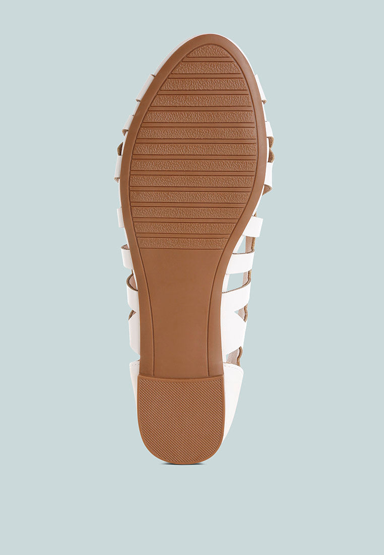 Moira Woven Peep Toe Flats