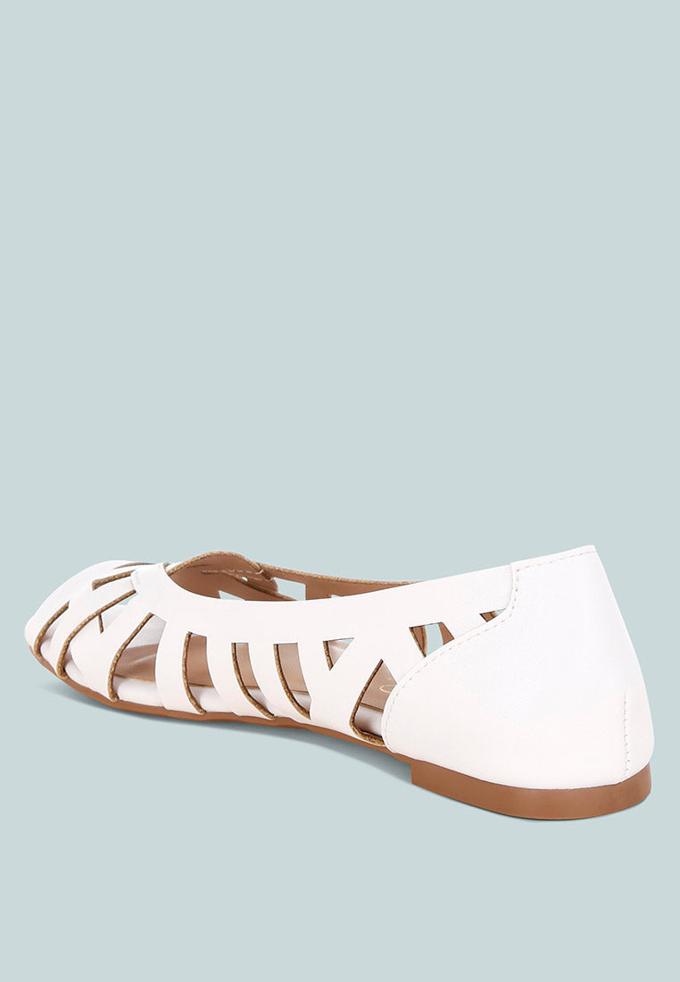 Moira Woven Peep Toe Flats