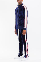 Velour Track Set – Slim Fit with Ankle Zipper