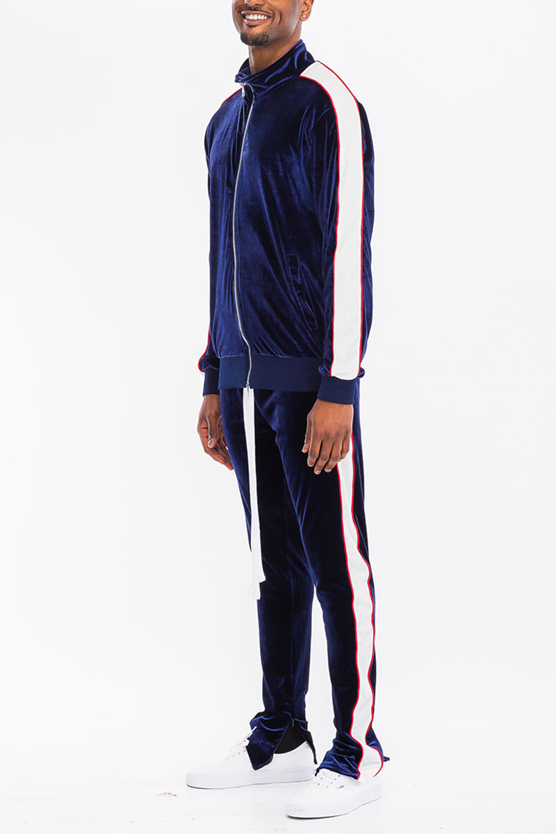 Velour Track Set – Slim Fit with Ankle Zipper