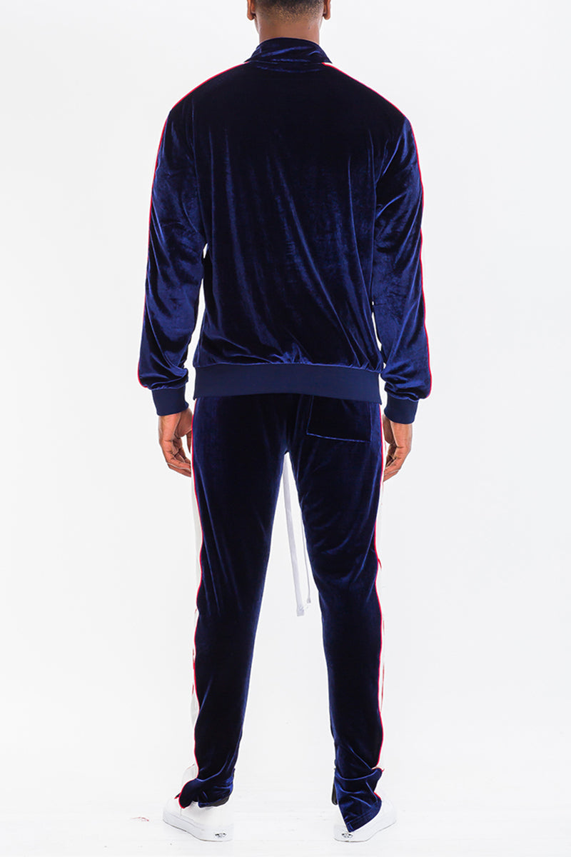 Velour Track Set – Slim Fit with Ankle Zipper