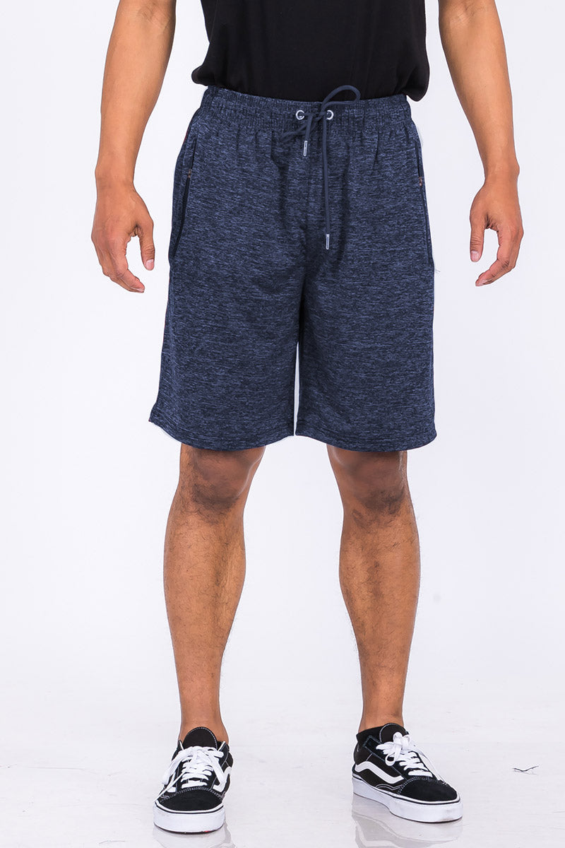 Speckled Performance Shorts – Elastic Waist & Drawstring