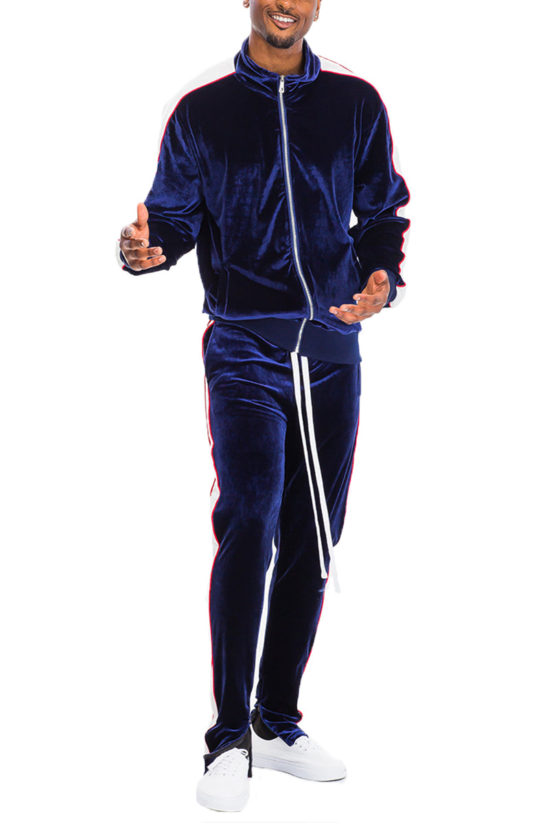 Velour Track Set – Slim Fit with Ankle Zipper