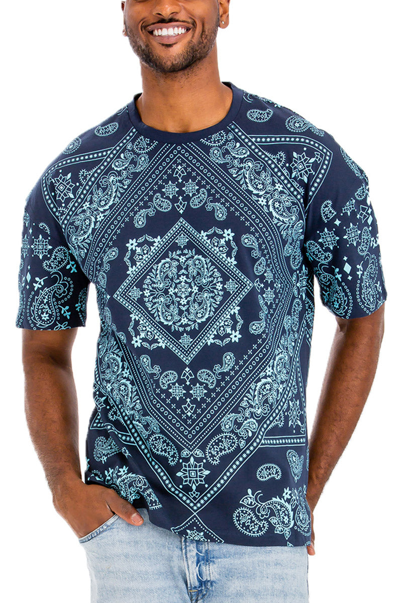 All Over Paisley Print T-Shirt | 100% Cotton