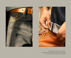 Red Tornado Indigo Selvage Unwashed Pants Unsanforized Brass Buckle Raw Denim Jean